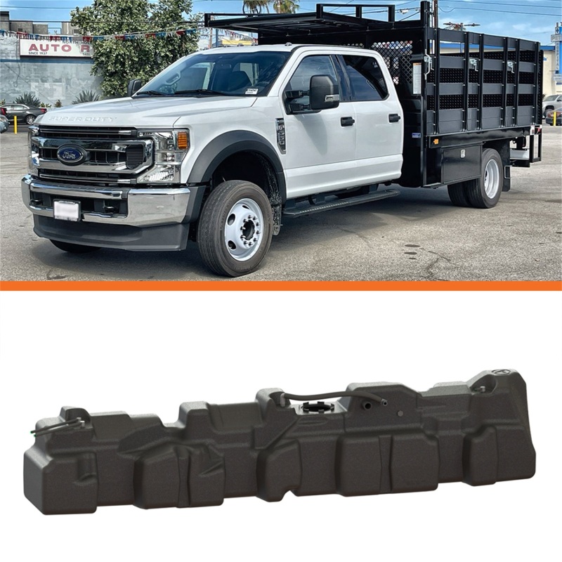 Ford Cab & Chassis Fuel Tank - Titan Fuel Tanks - XXL Mid-Ship - Black - `17-`24